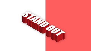 Text shadow effect in Adobe illustrator | 3D text shadow effect # shorts #short