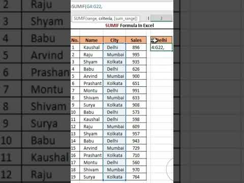Sumif formula excel #excel #excelnewformula #exceltips #exceltricks #spreadsheet #exceltutorial