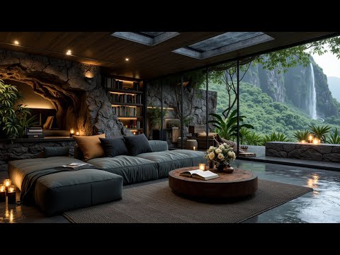 Calming Cabin Escape: Crackling Fireplace & Rain Sounds for Cozy Sleep & Relaxing Ambience