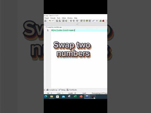 Swap two numbers in C++👀👌 #shortsfeed #shortfeed #shorts #shortsviral #coders #swap