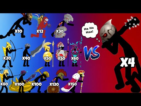 Strongest Unit's VS Mega Bosses | Which unit has the ability to defeat 4 bosses - stick war legacy