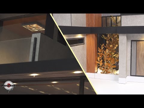 builds movie 'Parasite' house(model) #7 - outer wall & lighting.