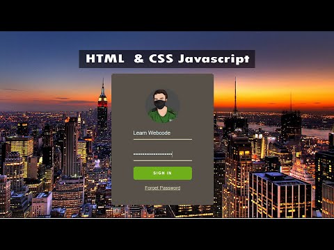 How To Make Website With Form login HTML & CSS  No JavaScript