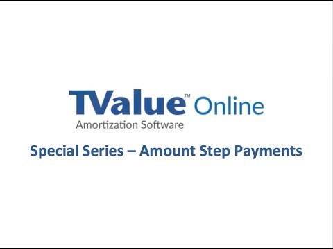 TValue Online -Special Series: Amount Step Payments