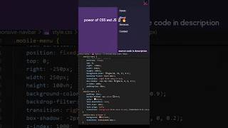 Power of CSS 🔥 |   Build a Modern Responsive Navbar with Ease!#javascript  #html#navbar#css#js #css3