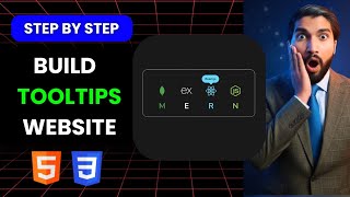 Tooltip with Hover Animation Using HTML & CSS | Responsive Tooltip UI | HTML & CSS Practice Project