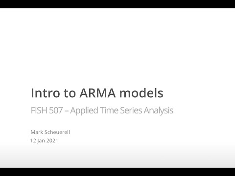 ATSA21 Lecture 3: Intro to ARMA models