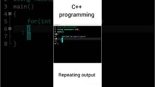 using #forloop to repeat output in #c++ #programminglanguage