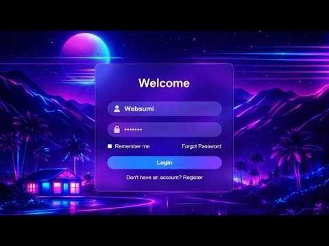 Create Stunning Responsive Glass Login Form HTML & CSS Only (No JavaScript)