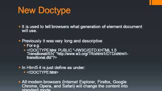 Learn HTML5 Features and Elements