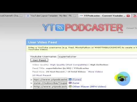 Itunes Channel Podcast How-To (does not work anymore. website bandwith limit exceeded)