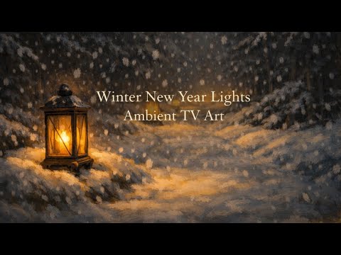 Winter New Year Lights Ambient TV Art (With Soothing Music) – Canvas on Screen