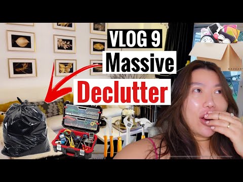 DECLUTTER & DIY MY LIVING ROOM WITH ME | VLOG EP9