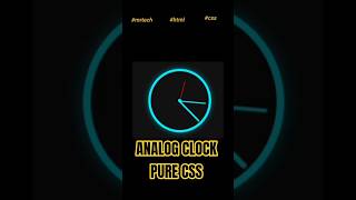 ✨How to create Pure CSS Analog Clock | HTML & CSS Only | No JavaScript✨#coding #shorts