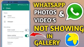 WhatsApp Photo Video Gallery Me save Nahi Ho Rahi | WhatsApp Photos Videos Not Showing Gallery Fix
