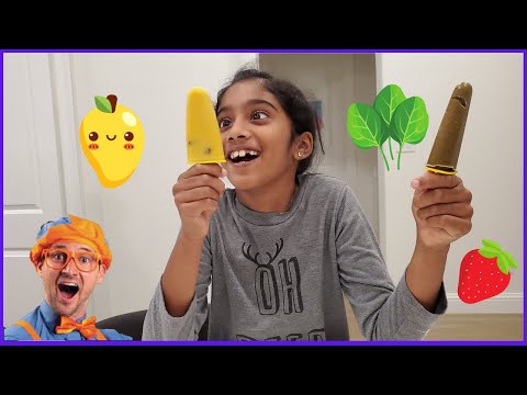 MAKING BLIPPI'S FRUIT POPSICLES ICE CREAM FOR KIDS | EDUCATIONAL VIDEOS FOR KIDS