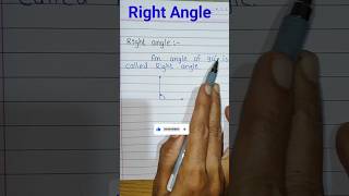Definition of Right angle #maths #shortsfeed #shortvideo #youtubeshorts