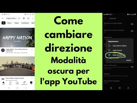 Come attivare la modalità oscura sull'app YouTube #youtubeshorts #youtube #dark #darkmode
