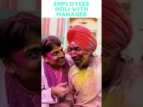 When your manager joins in the Holi festivities, you know you've got the best team ever!
