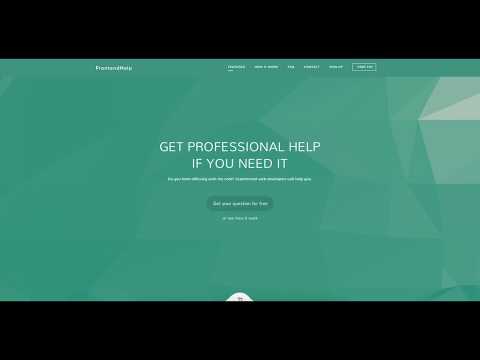 What is FRONTENDHELP? Online help from the front-end developer HTML CSS