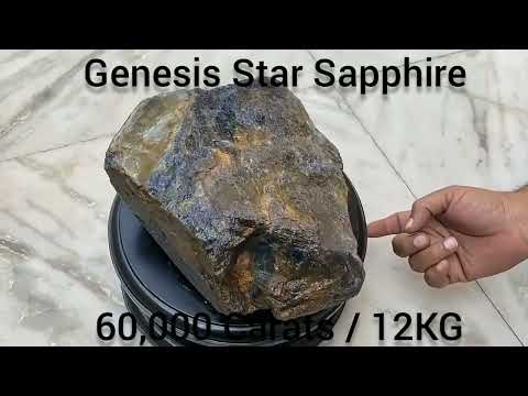 Worlds Largest Rough Star Sapphire 12kg 60,000 Carats Genesis Star Sapphire