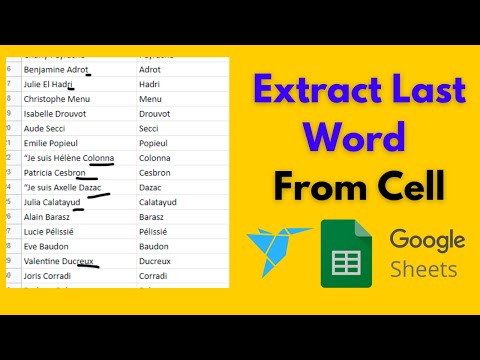 How to Extract Last Name In Google Sheet Excel Cell | Last Word Extract In Google Sheet