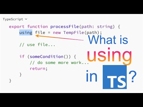 2.  The Using keyword | Understanding the Using Keyword in TypeScript