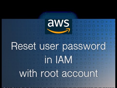 Reset user password  in IAM  with root account