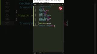 Create Toggle Button Expanding Navigation Menu  | HTML and CSS | Sourcecode