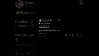 Flatten Nested Arrays in JavaScript in 10 Seconds | JS Tips & Tricks