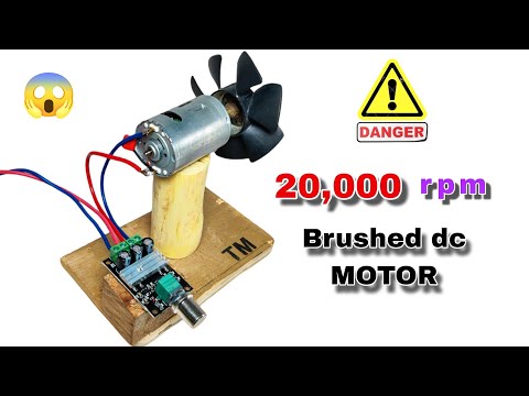 20,000  RPM Brushed dc Motor 🤯 put in max Throttle test !!!