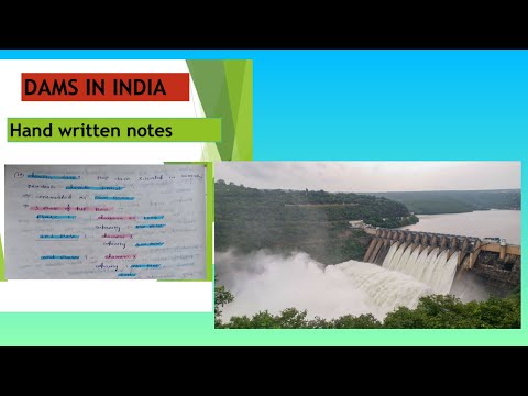 Dams of india|Major Dams in india|Hand written notes 📝|state wise Dams in india