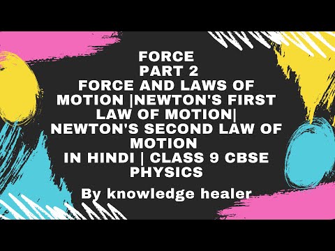 newton's first law of motion ||Force and Laws of Motion in hindi | Class 9 Physics
