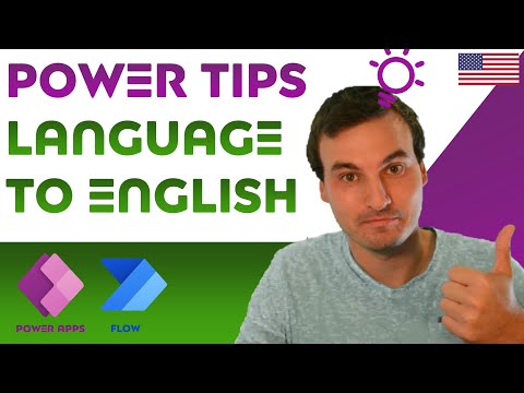 [PowerApps QuickTips] CHANGE the LANGUAGE of Power Apps and Power Automate