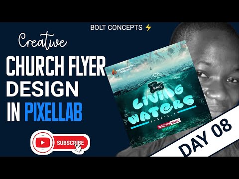 Pixellab church flyer design with Pixellab || Day 08 of my Graphic design challange || Subscribe 