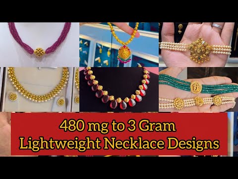 🥰   starting 0.5g to 3 grams light weight  necklace designs / Budget Friendly necklace designs 