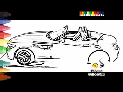 how to draw BMW Z4  , BMW Car for Kids
