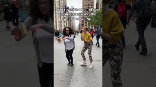 When you're out and see someone reading the same book as you