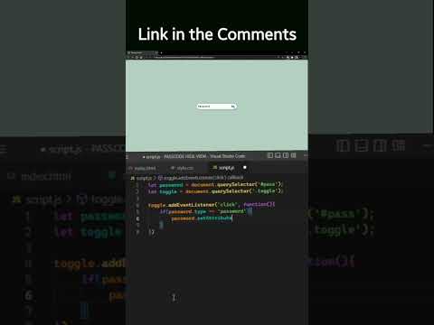 Password Hide/Show Toggle #coding #css #html #htmltutorial #webdevelopment