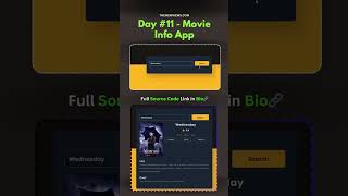 Movie Info App #csstricks #coding #learnwebdev #webdesign #python #webcode #htmlcss #forextrading