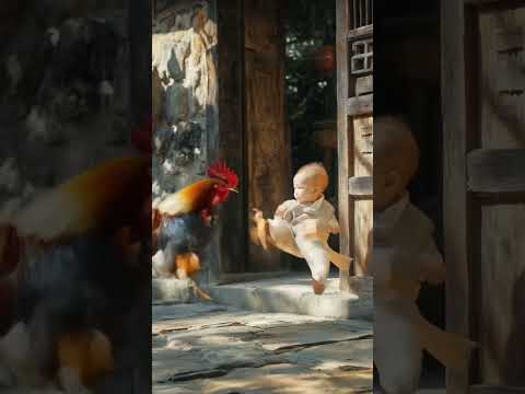 Oh Poor Boy😭😆 #funny #boy #shorts #chicken #kidsvideos