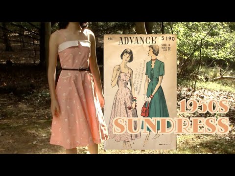 Making a 1950s Sundress from a Vintage Sewing Pattern | Advance 5190