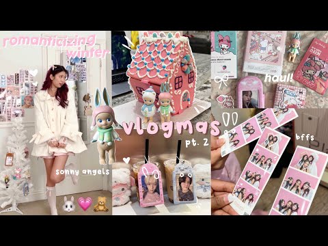romanticizing winter❄️🎀vlogmas, sonny angel unboxing, (attempting) gingerbread house, CHUU!
