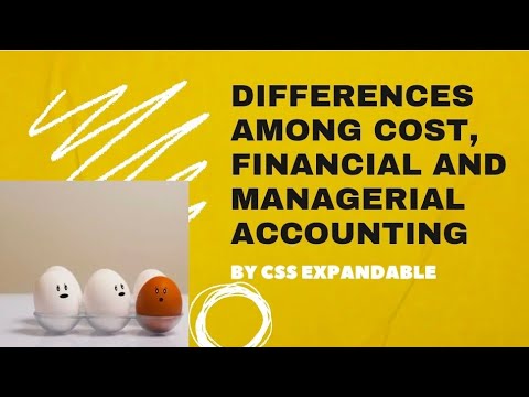 Difference among Financial, Cost and Managerial Accounting #css_accountancy
