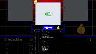 🔥 Toggle Ka Magic In 8s! | Neumorphic Button Using HTML CSS JavaScript | #shorts #devziaul