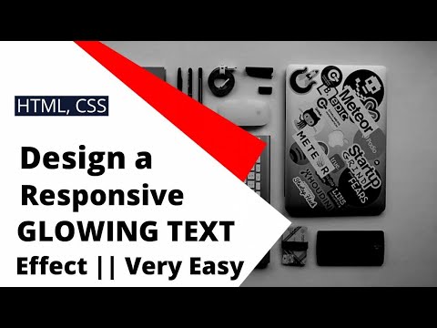 Create a Glowing Text using HTML & CSS || Very Interactive and Very Easy Design 💫✨✨