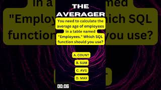 THE AVERAGE -- SQL QUIZ