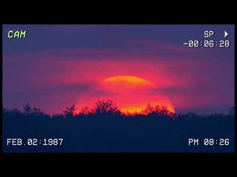 The setting sun signals the end of the day