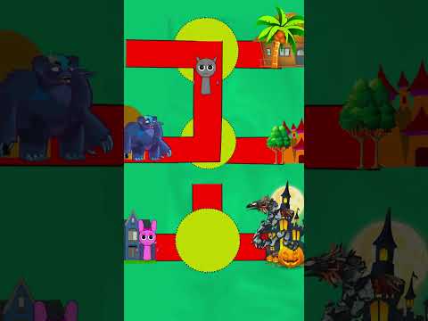 Lost in the Jungle Maze! Will Oren Reach Pinky? #shorts  #sprunki