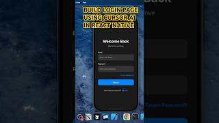 Login screen using cursor AI in react native #reactnative #cursorai